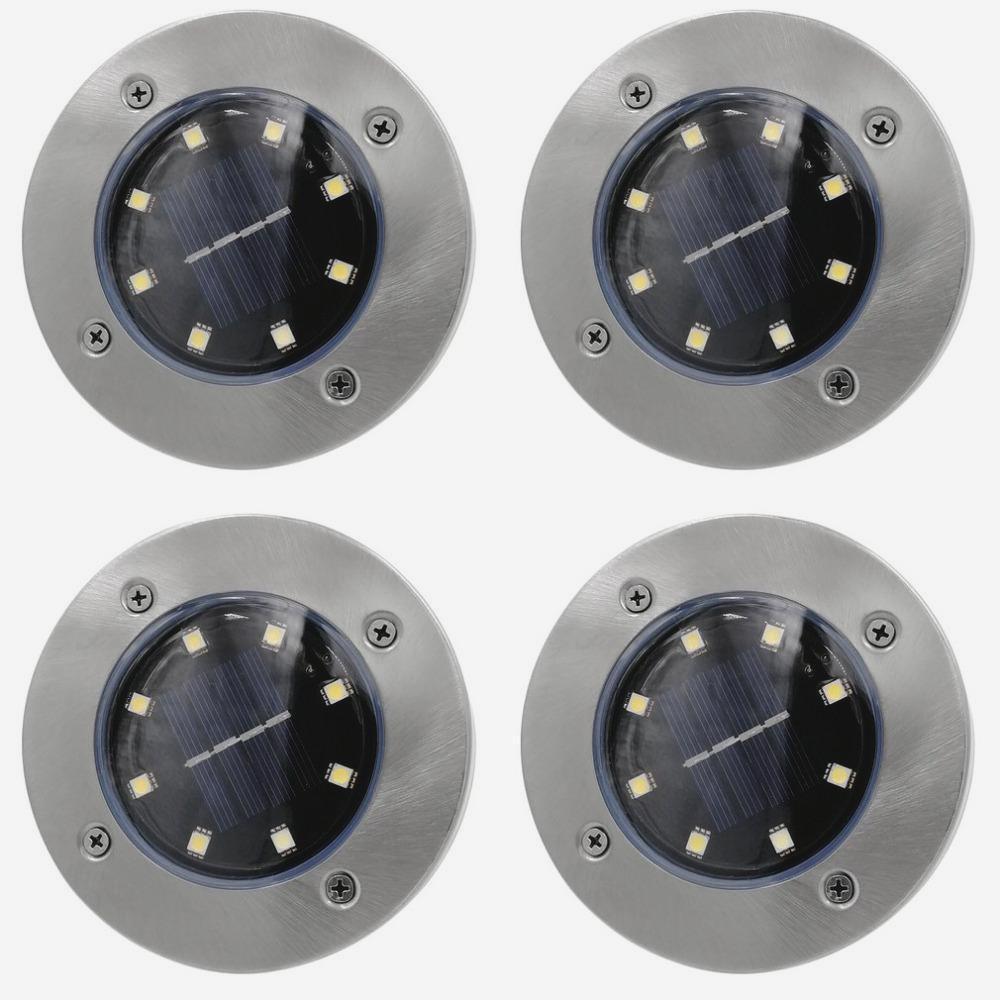 Gadgets d'Eve bricolage DELSO™ -: Éclairage DEL pour chemin de plancher à énergie solaire (paquet de 4)